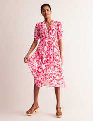 Boden - Elsa Crinkle Midi Tea Dress - Designer Dress Hire