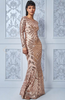 Goddiva - Champagne Sequin Open Back Dress - Designer Dress hire