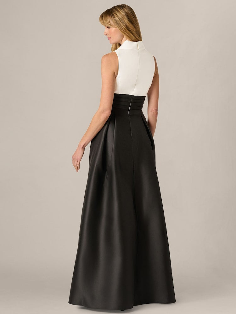 Black White Mikado Gown