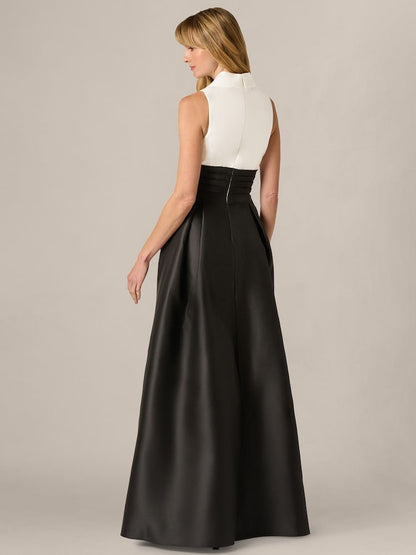 Black White Mikado Gown