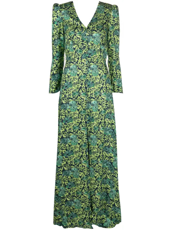 Margot V-neck silk long dress