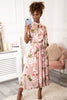 JOLIE MOI - Tina Floral Midi Dress Apricot - Designer Dress hire