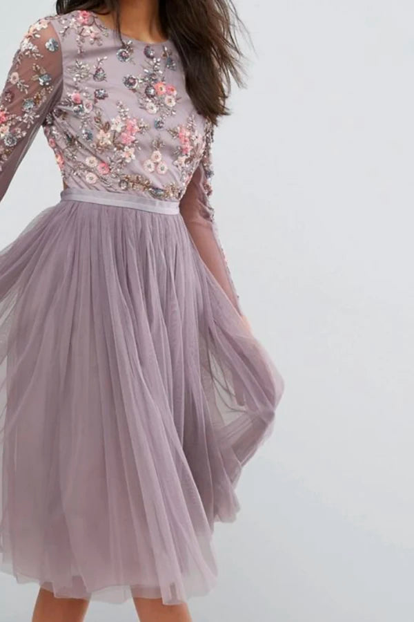 Ditsy Scatter Tulle Gown