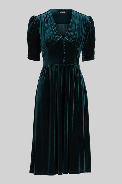 Black Velvet Vinyam Party Dress