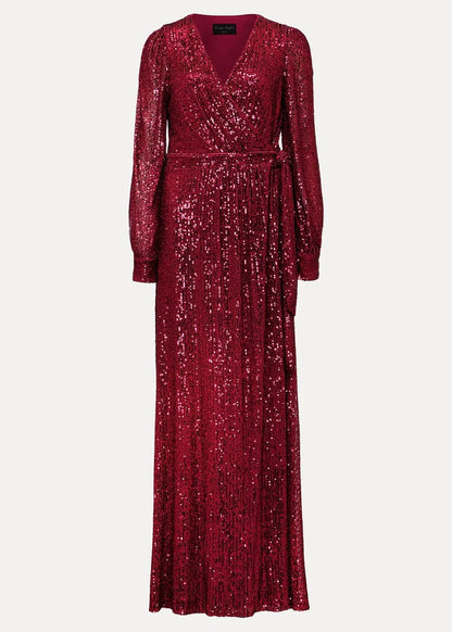 Petite Amily Pink Sequin Maxi Dress