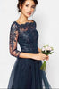 CHI CHI LONDON - Petite Saskia Navy Lace Dress - Designer Dress hire