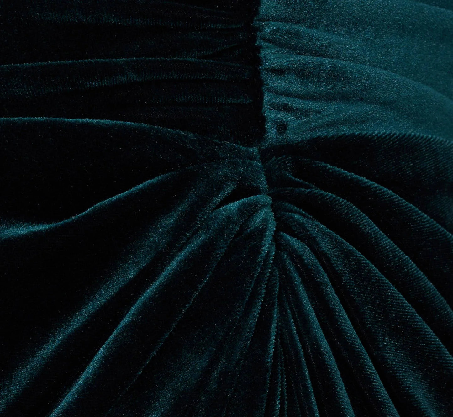 Ruched Velvet Emerald Gown