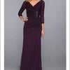 ADRIANNA PAPELL - Ruched Purple Gown - Designer Dress hire