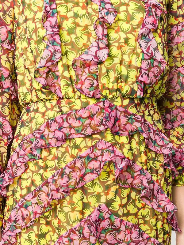 Victoria Ruffled Midi Dress