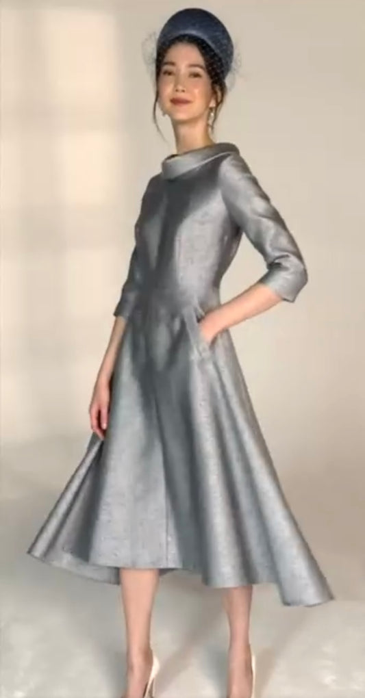 Blythe Dress Moonstone Jacquard