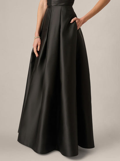 Black White Mikado Gown