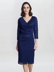 GINA BACCONI - Melody Lace Wrap Dress - Designer Dress Hire