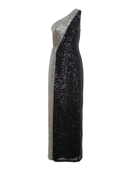 Two Tone Sequin Gown