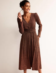 Boden - Ruched Waist Sparkle Dress - Designer Dress Hire