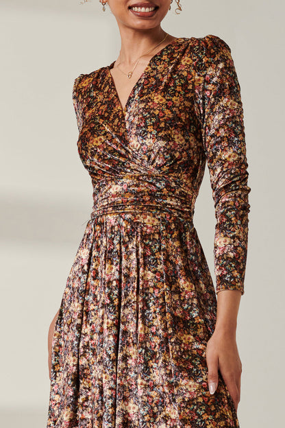 Floral Velvet Dress