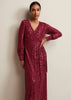 PHASE EIGHT - Petite Amily Pink Sequin Maxi Dress - Designer Dress hire