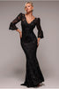 Goddiva - Petite Scalloped Lace Maxi - Designer Dress hire