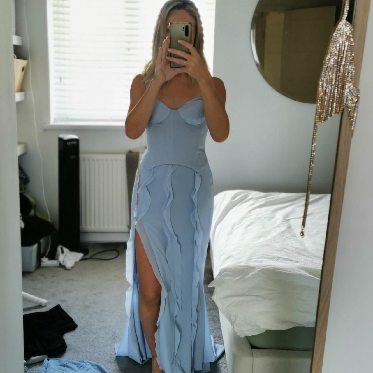 Perrine Corset Frill Skirt Maxi Dress