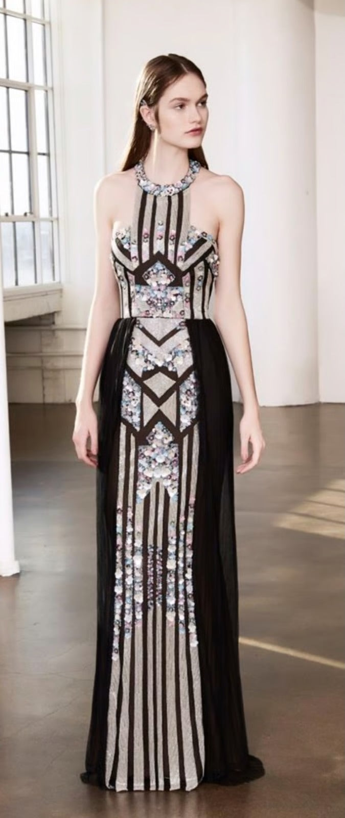 Art Deco Sequin Mermaid Gown