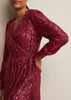 PHASE EIGHT - Petite Amily Pink Sequin Maxi Dress - Designer Dress hire