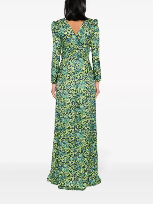 Margot V-neck silk long dress