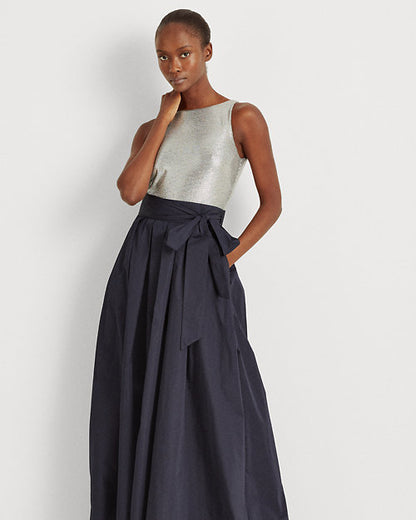 Metallic Taffeta Gown