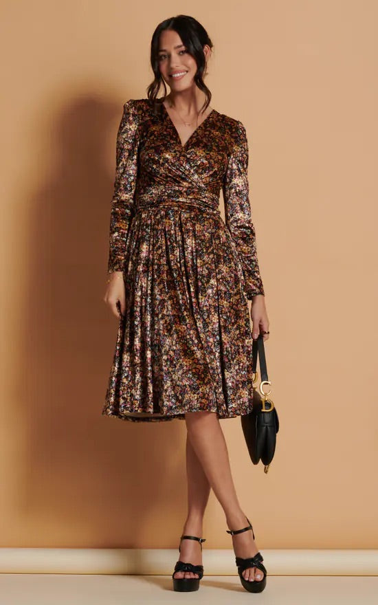 Floral Velvet Dress