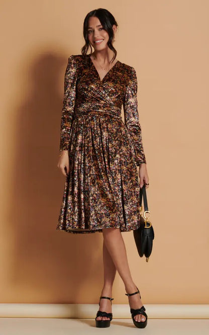 Floral Velvet Dress