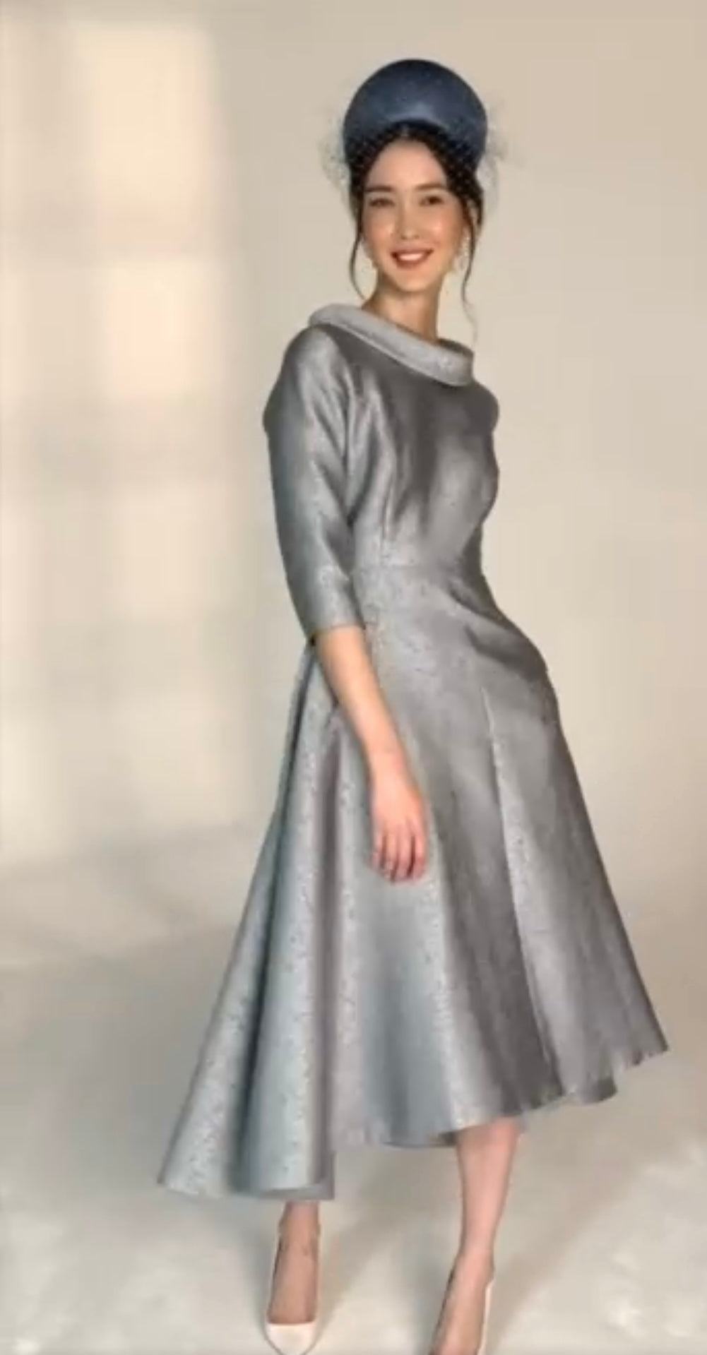 Blythe Dress Moonstone Jacquard
