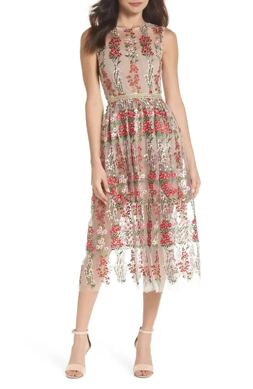 Poppy Midi Mesh Dress