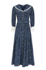BEULAH - Romily Navy Polka Dress - Designer Dress hire