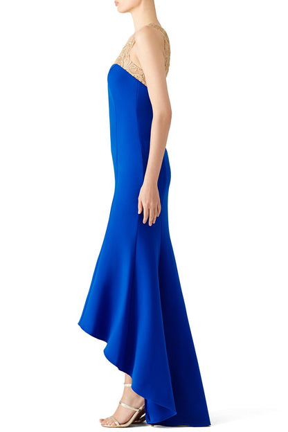Royal Blue High Low Gown