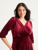 Scarlett & Jo - Burgundy Verity Velvet Maxi Gown - Designer Dress hire