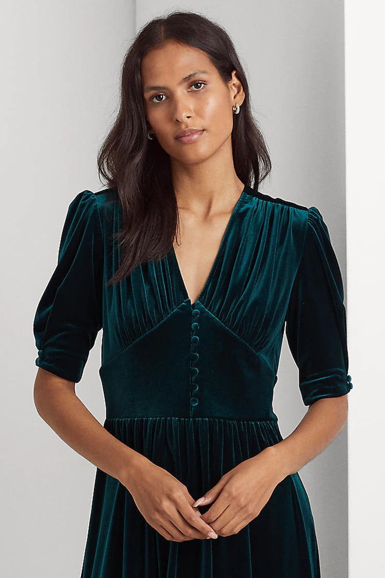 Black Velvet Vinyam Party Dress