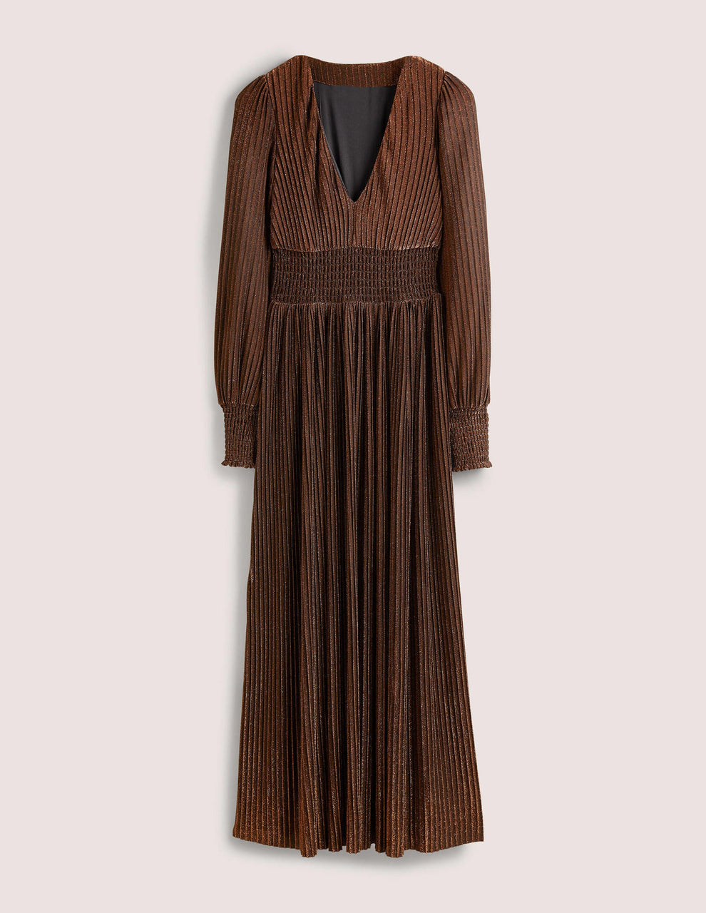 Metallic Brown Maxi Dress