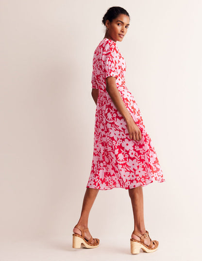 Elsa Crinkle Midi Tea Dress