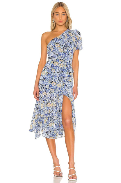 Santorini Dress Blue Floral