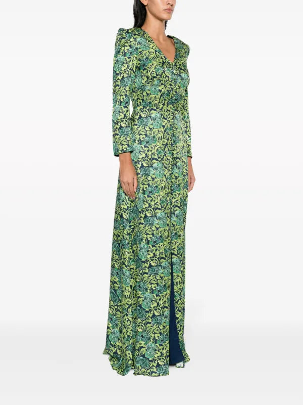Margot V-neck silk long dress