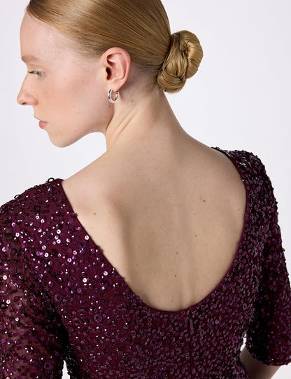 Cabernet Beaded Gown