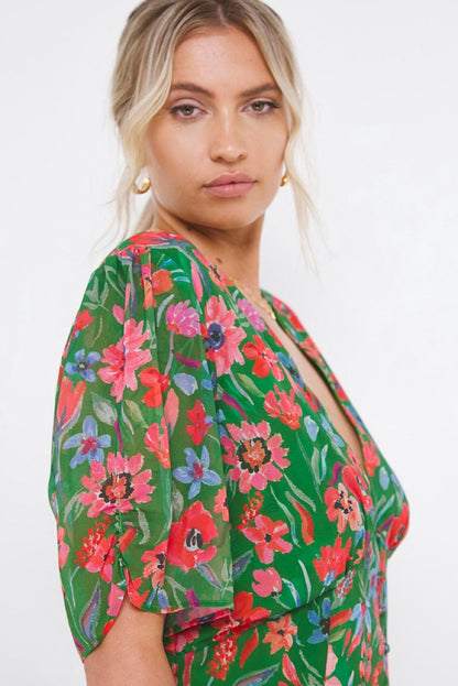 Button Front Tea Dress