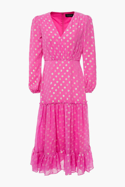Devon silk-chiffon midi dress