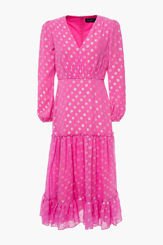 Devon silk-chiffon midi dress