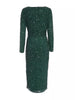 QUIZ - Green Sequin Wrap Midi Dress - Designer Dress hire