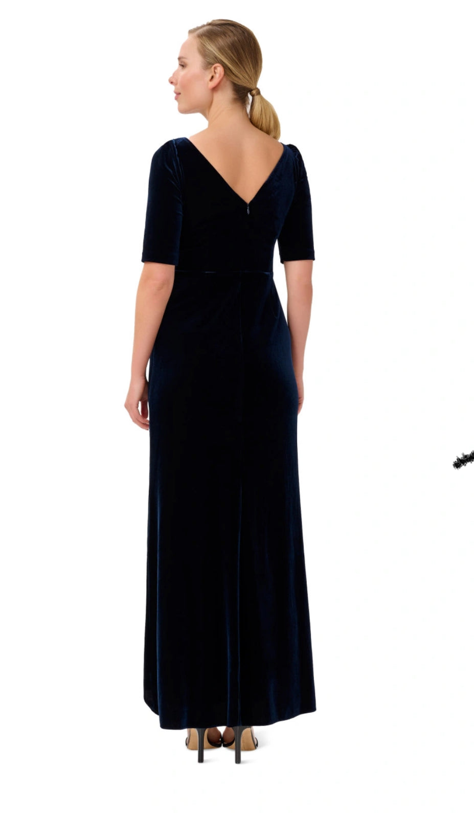 Ruched Velvet Midnight Gown