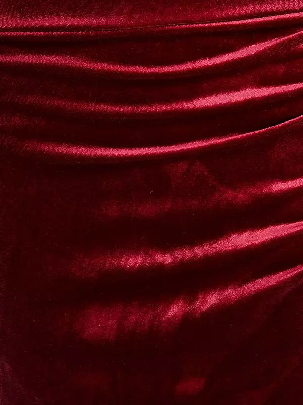 Velvet Cowl Neck Dress