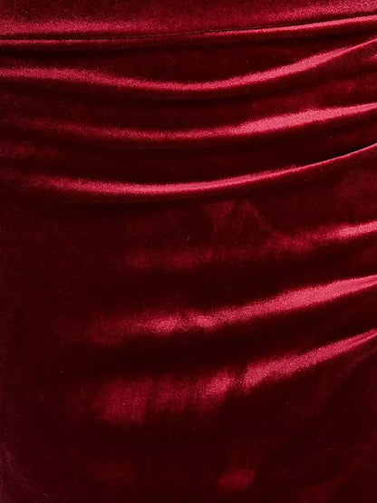 Velvet Cowl Neck Dress