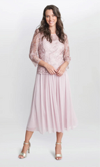 GINA BACCONI - Philippa Floral Lace Dress - Designer Dress Hire