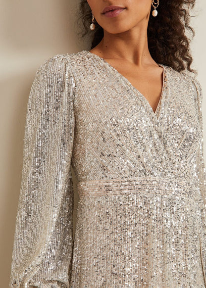 Petite Amily Sequin Maxi Dress