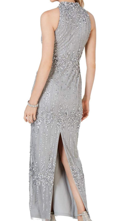 Halter Beaded Column Gown