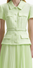 Self Portrait - Lime Boucle Chiffon Dress - Designer Dress hire